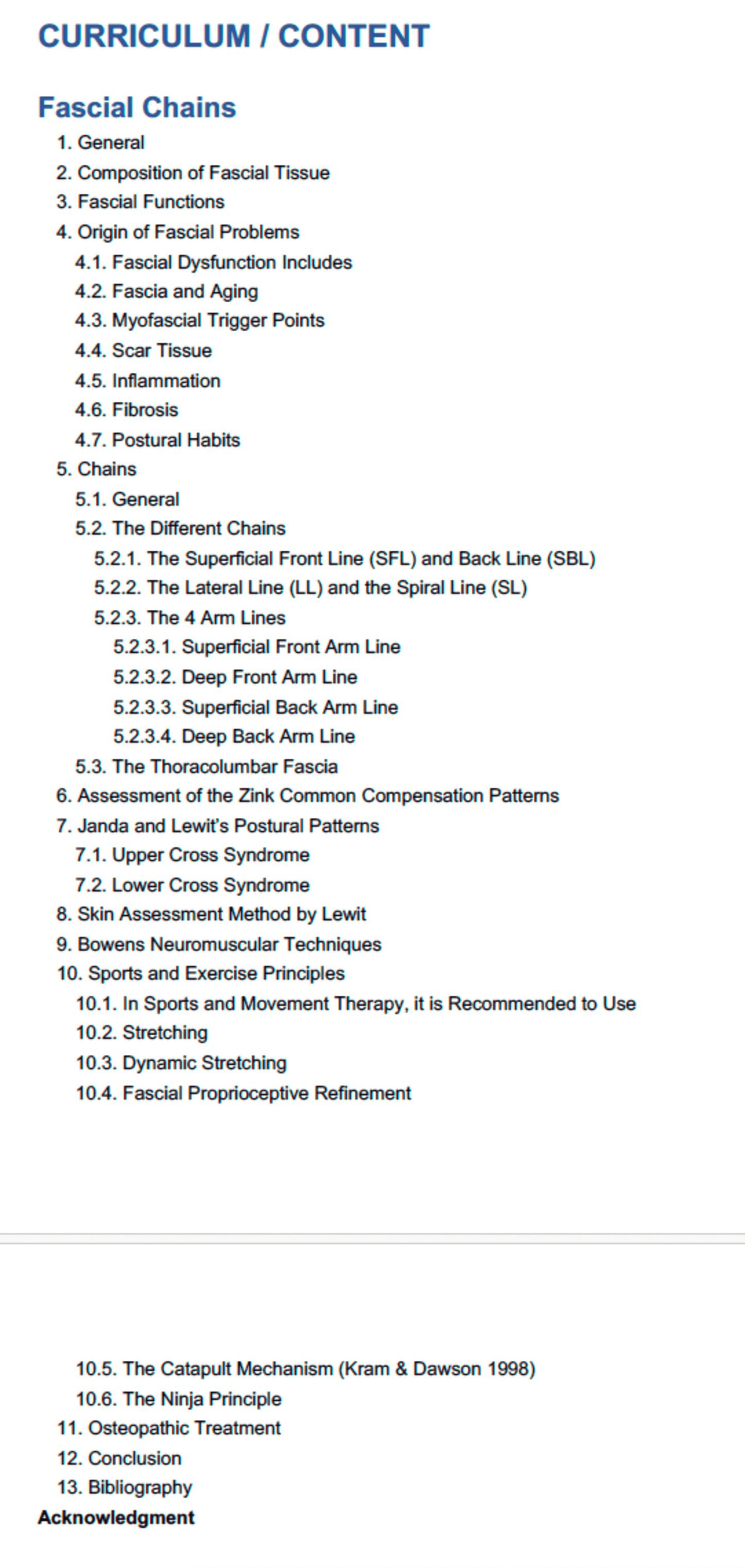 Fascial Chains Course Thinkific