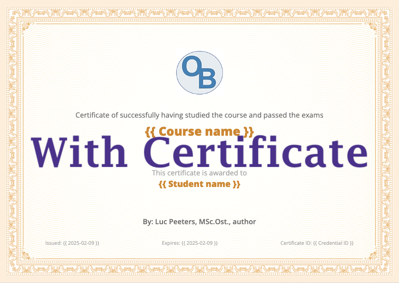 osteopathy certificate example